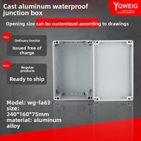 Boîtier extérieur en aluminium moulé sablé YQWEIG FA63 240x160x75mm, boîte de jonction, niveau de protection d'étanchéité des câbles : Aucun