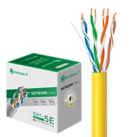 Câble Ethernet Cat 5 en cuivre Brothers-Y 8 conducteurs spécialement conçu pour ne pas s'emmêler et facile à installer, Internet haut débit