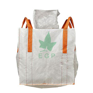 Sac jumbo en plastique antistatique PP de grande taille, 1000 kg, 1 tonne, FIBC, super sac avec fond plat, boucle d'angle croisée - Product Image 4