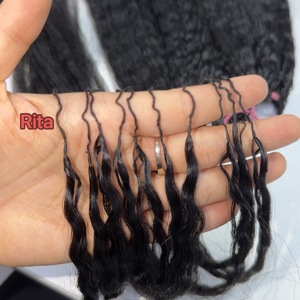 Cabello Camboyano Virgen en Oferta, Envío Directo, Cabello Humano <span class=keywords><strong>Rizado</strong></span> Birmano <span class=keywords><strong>para</strong></span> <span class=keywords><strong>Trenzas</strong></span> de Ganchillo, Nudos Milagrosos, Plumas, Cabello Humano <span class=keywords><strong>para</strong></span> Ganchillo - Product Image 2