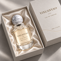 Flacon de parfum de luxe en verre de 100 ml avec bouchon en marbre, emballage personnalisé pour parfum avec logo