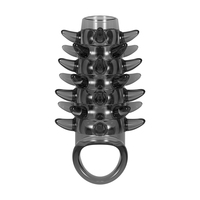 Meistverkaufter Schwarzer Dildo-Kondom Weicher Großer Dildo-Sleeve für Erwachsene Klitorale Stimulation Ejakulationsverzögerung Sexspielzeug für Mann Paar