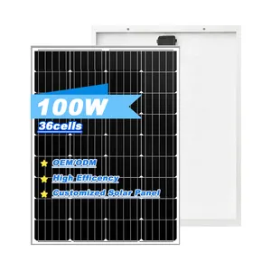 100w 120w 24V 30v small size camping solar panels mono price 25 year warranty