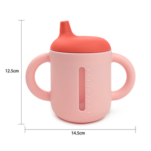 Gobelet à bec pour bébé en silicone avec paille, personnalisable, pour tout-petits et enfants, avec logo personnalisé, écologique, vente en gros - Product Image 2