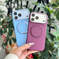 JOYPORODO L137 Coque arrière en cuir PU en gros pour iPhone 13 à 18 Series avec anneau magnétique et support pliable – Vente directe usine
