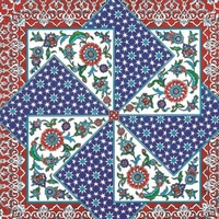 Bordures antibactériennes en céramique faites à la main islamique de haute qualité 600*600mm pour décorations intérieures et extérieures pour tapis de sol