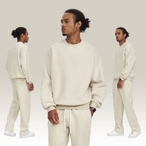 H5476 Fabricante de Ropa al por Mayor, Sudadera Personalizada de 300 Gramos, Felpa de Spandex/Poliéster, Cuello Redondo, Corte Holgado, Forrada, para Hombre, Primavera, Digital - Product Image 4