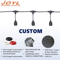 JOYL Solar E27 IP67 Wasserdichte Hochspannungs-250V Vorverdrahtete PVC-Lichterkette Elektrisches Kabel für Außenbeleuchtung