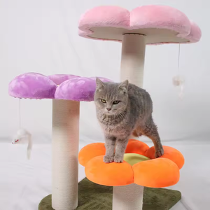 Customize Cute Flower <strong>Cat</strong> Tree <strong>Large</strong> <strong>Cat</strong> <strong>Tower</strong> with Sisal Scratching Posts - Product Image 4