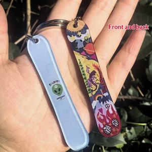 Custom Snowboarder-style Acrylic Keychain Double-sided Pendant Mini Cute <strong>Snow</strong> <strong>Buddy</strong> Business Gift with butterfly Pattern DIY - Product Image 3