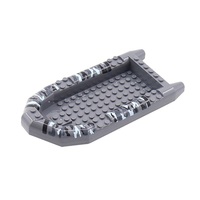 Bateau Gonflable, Radeau en Caoutchouc, Accessoires, Ensemble de Jouets, Bateau Pneumatique, Mini Briques, Flotteurs sur l'Eau, Ensemble de Blocs de Construction Créatifs pour Enfants