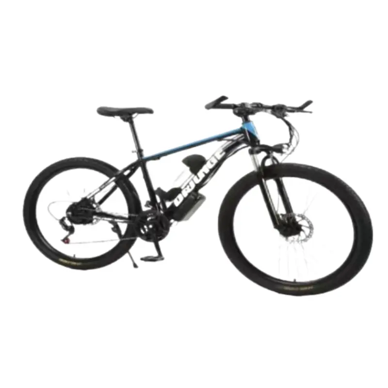 Cinese Mountain Bike in acciaio ad alto tenore di carbonio da 26 pollici ibrido elettrico con motore mozzo posteriore da 36 v350w e batteria al litio