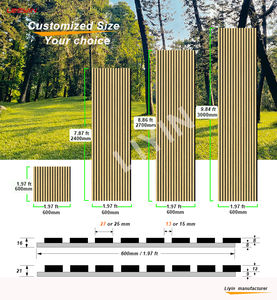 Fonoassorbenti Akupanel bricolage panneaux acoustiques à lattes de chêne modernes modèle 3D conception mur cuisine salle de sport salon chambre appartement - Product Image 2