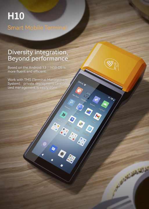 안드로이드 13 터미널 POS 5.5 ''H10 모바일 Pos 터치 청구기 NFC 올인원 Pos 시스템