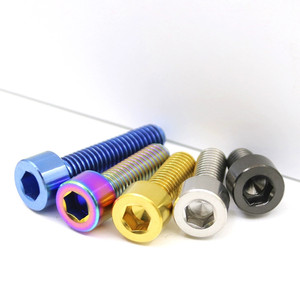 Juego de Tornillos de Titanio Gr5 Personalizados, Tornillos de Cabeza Cilíndrica con Hexágono Interior de Titanio M6 M5 Gr5 M3 para Motocicleta - Product Image 5