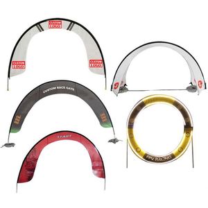 Porte d'entrée de course à taille personnalisée, impression double face, installation facile, porte d'entrée de course gonflable - Product Image 1