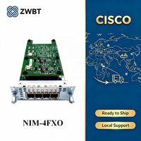 Cisco NIM-4FXO= Modul NIM Suara Analog 4 Port FXO Hot Swap Kartu Gateway VoIP untuk Router Seri ISR 4000 Paket Tunggal Asli