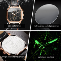 Montre-bracelet pour homme OLEVS 9950 OEM LOGO, design squelette, étanche, mode, personnalisée, montre à quartz pour homme OEM