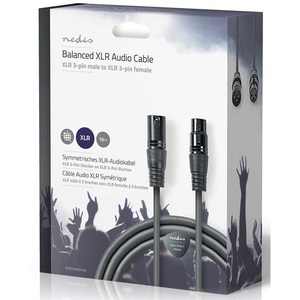 Cable de audio balanceado XLR macho a hembra de 3 pines y 10 m - Product Image 2