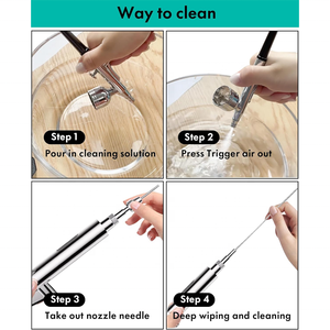 Kit aérographe à double action 48PSI avec compresseur pour tatouage, coloration, <span class=keywords><strong>peinture</strong></span> corporelle, aérographe artistique - Product Image 2