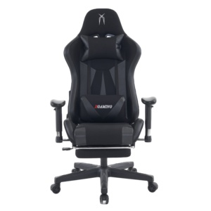 Leather Fabric Gamer Chair with Lumbar Support Ergonomic Gaming Chair with <b>Footrest</b> - Product Image 2