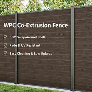 Panel de Cercado WPC Coextruido Resistente a la Intemperie para Exteriores, para Privacidad en Hoteles y Villas, Ecológico e Ignífugo - Product Image 1