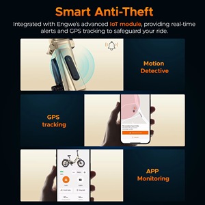 Bicicleta Eléctrica Plegable ENGWE L20 3.0 Pro con Diseño Ergonómico, Batería de 720Wh, Suspensión Completa, Conducción Cómoda, Disponible en Stock en la UE y el Reino Unido - Product Image 6