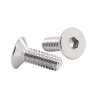 Vis de machine à tête fraisée hexagonale en acier inoxydable 304 316 M3 M4 M5 M6 M8 DIN7991 Allen Prix usine en gros