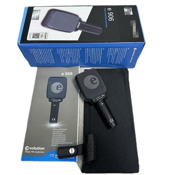 Factory Directly E906 Professional Drum & Guitar Pickup Dynamic Wired Microphone (Aluminium Alloy Portable )
