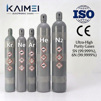 Gases Industriales y de Especialidad Serie N2/Ar/O2/H2/He 5N 6N de Alta Pureza en Cilindros de 40L 47L 50L para Suministro Global