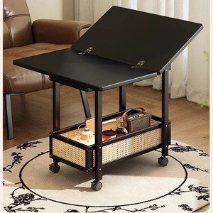 Movable coffee table, sofa side table, bedside table, multi-functional small table, <b>foldable</b> <b>trolley</b> for small apartments. - Product Image 1