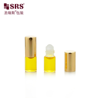Huile essentielle en verre clair empaquetant des bouteilles de rouleau de 2ml avec le chapeau en aluminium brillant