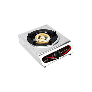 Venta caliente <span class=keywords><strong>Happyhome</strong></span> Iron Gold Burner y SS Top estufa de gas LPG para uso doméstico y comercial directamente de la fábrica de China - Product Image 2