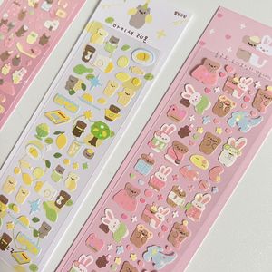 Dễ thương màu hồng Laser tình yêu gấu Sticker scrapbooking khung ảnh handmade với tình yêu văn phòng phẩm trang trí Kawaii dán Nguồn cung cấp nghệ thuật - Product Image 3