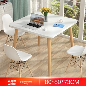 Juego de Mesa y Sillas de Comedor con Patas Redondas de MDF, Diseño Compacto para Hogar, Balcón, Recepción y Reuniones - Product Image 6
