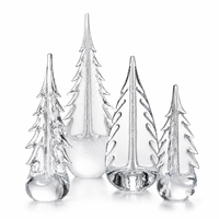 Ensemble de décorations de sapin de Noël en verre transparent avec design en cristal, bord doré, effet martelé, bulles ondulées, étanche, éclairage solaire