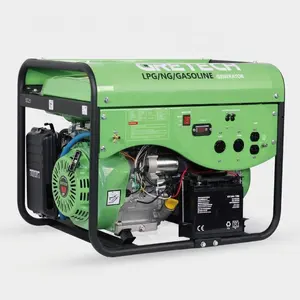 Gretech 5kw small NG generator gasoline lpg generator 3 in 1 backup generator