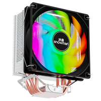 Refroidisseur CPU Snowman C400 RGB à 4 tuyaux pour I3/I5/I7 pour Ryzen 1700, ventilateur silencieux de 120 mm, 25 dBA, refroidissement du boîtier d'ordinateur, sockets 1151/1155