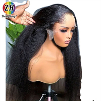 Perruque frontale en dentelle HD sans colle, cheveux indiens vierges, perruques de cheveux humains vierges bruts avec cuticules alignées pour femmes noires