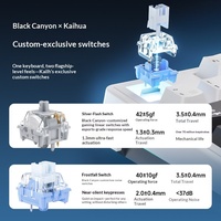 Clavier mécanique HEXGEARS MK87 87 touches 3 modes BT filaire Hot-swappable avec interrupteurs Kailh, 8000 mAh, ARGB, touches PBT, compatible Windows et Mac