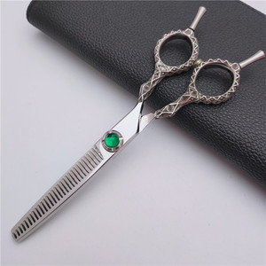 Ciseaux à cheveux professionnels 440C pour droitiers, ciseaux plats à 30 dents, en acier inoxydable, outils de coiffure, fabrication chinoise - Product Image 3