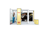 Kiosques modulaires de salon professionnel YouZhan 6x6 Personnalisation accrocheuse pour les foires d'exposition Graphiques en tissu de tension durable pour les expositions