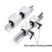 2pcs linéaire rail SBR20 linéaire guide 1000mm 20mm Linéaire rails 4 pcs SBR20UU Roulement Bloc CNC Routeur