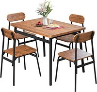 Ensemble de salle à manger Table à manger rectangulaire de cinq pièces Table de cuisine ensemble de 4 chaises petit espace Table de petit déjeuner