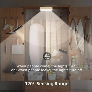 Lampe de nuit LED à lumière blanche de 10 cm, USB, interrupteur magnétique automatique, multifonctionnelle, pour table de chevet, placard, bureau, armoire, avec détecteur de mouvement - Product Image 6