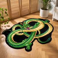 Tapis et moquette en forme de dragon, style anime, shaggy et moelleux, design personnalisé, tapis tufté pour salon, vente en gros
