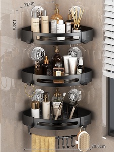 AURORA HOME Estante Esquinero de Acero Inoxidable de 3 Niveles, Organizador de Almacenamiento para Baño Montado en la Pared, Diseño Minimalista que Ahorra Espacio - Product Image 6