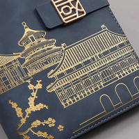 Carnet de notes à feuilles mobiles avec logo personnalisé, couverture en cuir, classeur, tailles A5, 120 feuilles, agenda rétro détachable pour l'école et le bureau