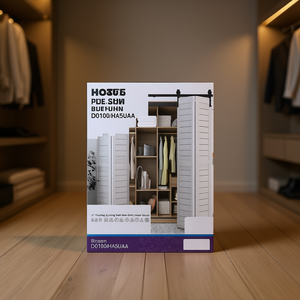 Kit de quincaillerie pour porte coulissante pliante Bretain D0100HA5UAA Noir Style Ferme Intérieur - Product Image 3