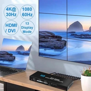 3x3 9 pantalla 4K HDMI DVI TV Controlador de pared de <span class=keywords><strong>video</strong></span> 1X2 1X4 1X3 <span class=keywords><strong>2x2</strong></span> 2x3 3x2 4X2 2X4 procesador de pantalla de <span class=keywords><strong>video</strong></span> múltiple empalmador - Product Image 2